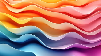 Obraz premium 3D rendering of ribbons and silk