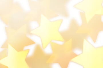 Yellow star bokeh png on transparent background