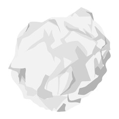 Crumpled paper png clipart, business idea concept