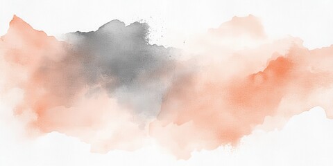 A soft watercolor blend of orange and gray hues, evoking calm and creativity.