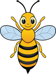 Bee Cartoon vector illustration design