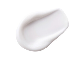 texture of a cosmetic smear of cream on a transparent background