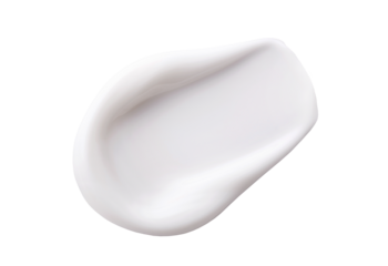 texture of a cosmetic smear of cream on a transparent background