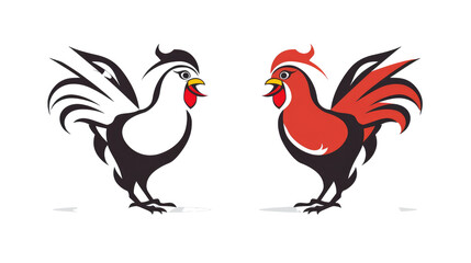 Naklejka premium rooster