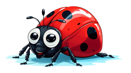 ladybug on white background