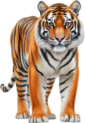 Obraz premium Artistic Representation of Tigers in Clipart Form. 