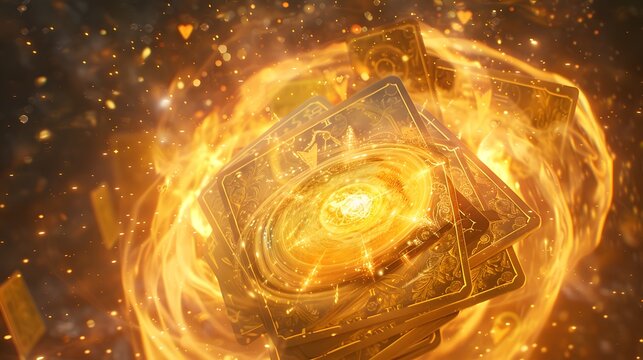 The cycle of fate in tarot cards in life.