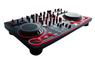 Dj mixer 3d render icon isolated on white or transparent background