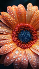Gerbera flower close-up in macro photography