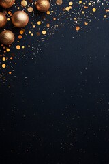 gold and black festive decorations