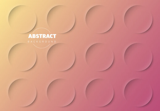 Abstract pink background made from relief circles pattern with place for your text
