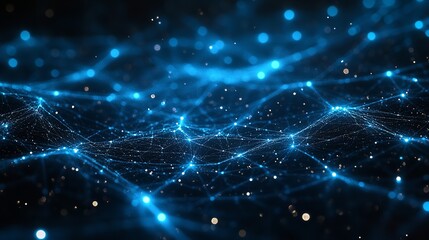 Fototapeta premium Stunning Abstract Visualization of Colorful Waves Illuminated by Vibrant Lights at Night