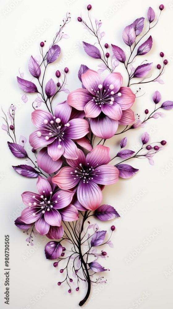 Poster background with flowers