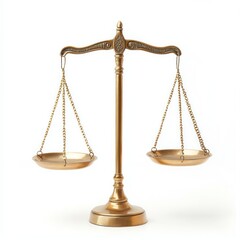 Golden balance scales justice symbol