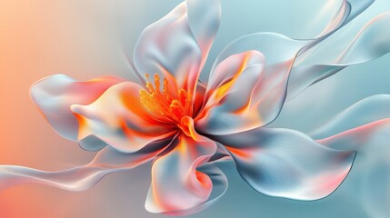 Obraz premium 3D rendering of blooming flowers
