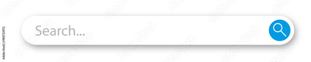 Wall mural search bar isolated on chekered background for ui, ux, web site vector 10 eps