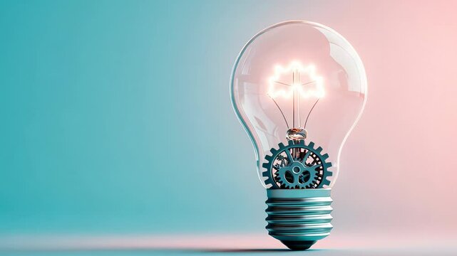 Innovative light bulb design with gears