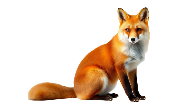 Renard roux assis