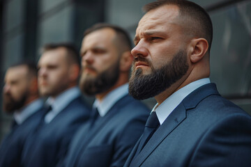 Secret service in black suits generative AI technology