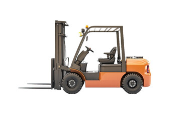 Forklift icon isolated on white or transparent background