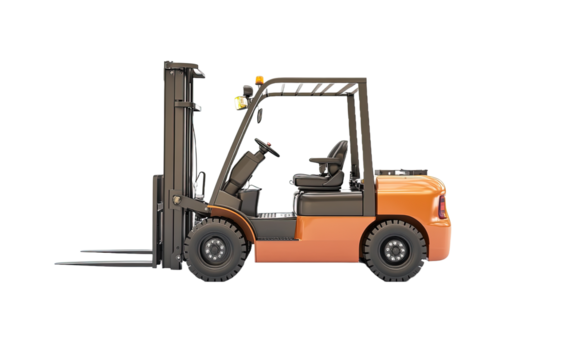 Forklift icon isolated on white or transparent background