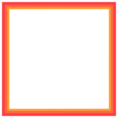 Obraz premium picture frame, frame isolated on white, picture frame isolated, orange frame png, red frame on white, orange frame on blank, red frame sticker, png, square, square frame on blank, Square frame png
