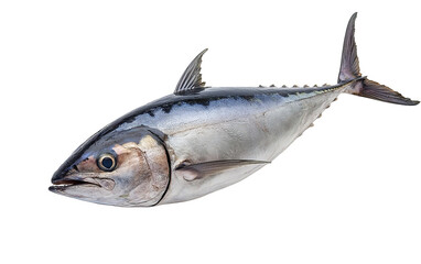 Fresh atlantic bluefin tuna isolated on white or transparent background