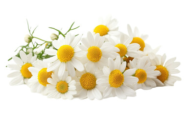 Fiori di camomilla flower isolated on white or transparent background