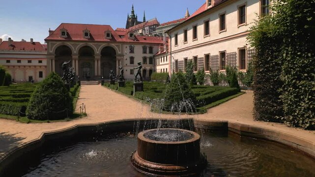 Gardens in the center of Prague, Czech Republic