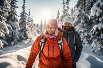 Fototapeta premium Snow recreation adventure outdoors.