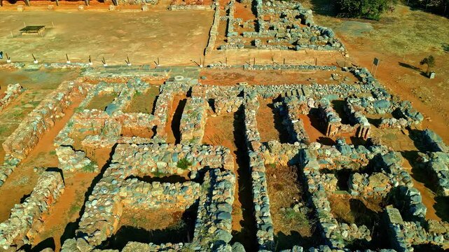 Hall of the Double Axes palace ruins in King Minos, Knossos Crete Greece
