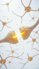 Obraz premium Synaptic Transmission in the Human Brain