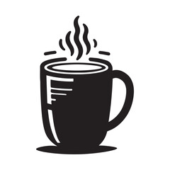 A Mug silhouette vector illustration isolated on white background.