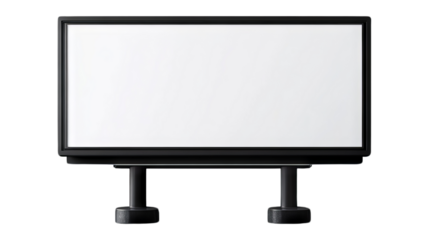 A blank advertising billboard with a sleek black frame, perfect for promoting products or services in various locations.