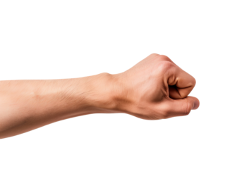A clenched fist depicting strength, determination, and power, ideal for motivational and empowering themes.
