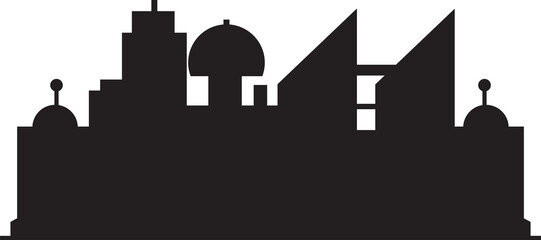 Cityscape Silhouette Illustration
