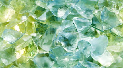 Obraz premium 3D Recycled Glass Background: Seamless Eco-Friendly Design Elements for a Sustainable New Year 2025, Capturing Textures and Colors for a Modern Look