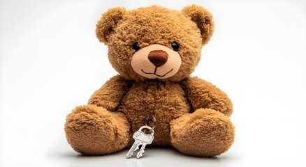 Obraz premium a teddy bear with a key
