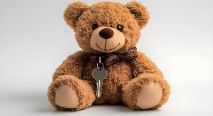 Obraz premium a stuffed teddy bear with a key