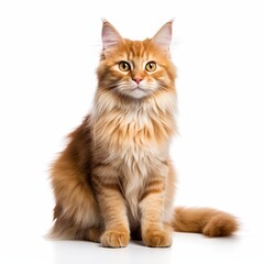 Obraz premium Cat isolated on white background.