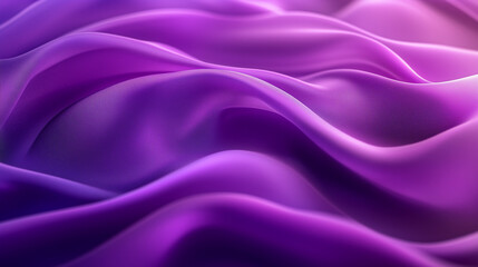 Fototapeta premium Luxurious Purple Silk Fabric with Soft Curves Background