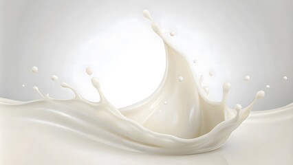 a splash of milk that is being poured abstract background. Generative AI