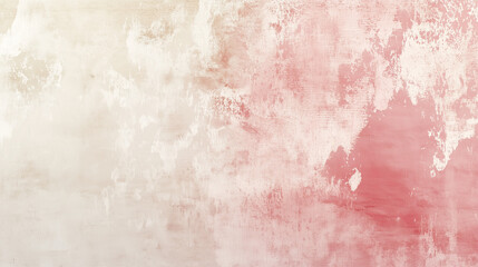 Fototapeta premium Faded Textured Wall in Pink and Beige Abstract Art Rough Surface