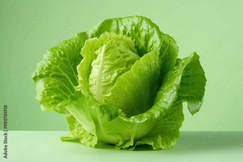 Sticker vegetable lettuce plant food.