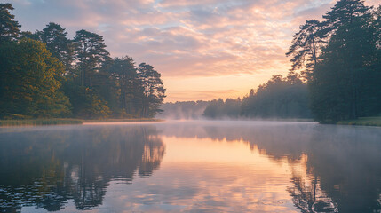 Obraz premium Serene Nature Landscape Wallpaper: High-Quality Scenic Backgrounds in Full HD
