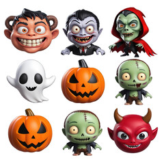 Fototapeta premium Halloween Cartoon Set 