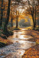 Obraz premium Serene Nature Landscape Wallpaper: High-Quality Scenic Backgrounds in Full HD