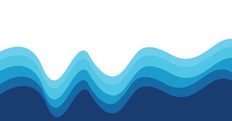 Abstract background of rainbow groovy design Wavy Line. Vector blue color pattern ready