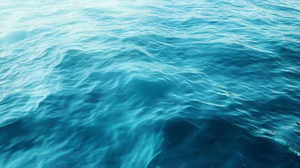 Calm Blue Ocean Surface With Gentle Waves And Light Reflections