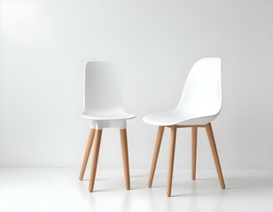 wooden chair on white background